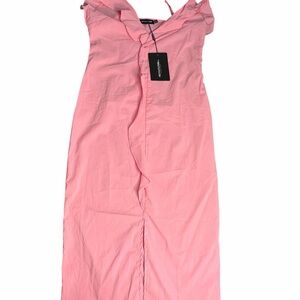 PrettyLittleThing Baby Pink Ruffle Dress